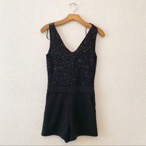Black Sequin Romper